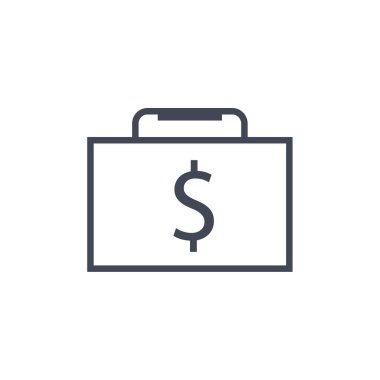 İş çantası vektör simgesi. Mobil konsept ve web tasarımı için düz tabela. Evrak çantası basit bir sembol. Sembol, logo illüstrasyonu. mükemmel 