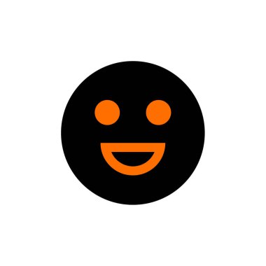 Gülümseme simgesi, vektör illüstrasyonu