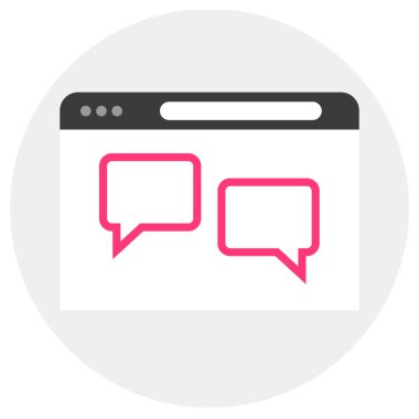 Web tarayıcı simgesi. Düz dizayn. Vektör illüstrasyonu. 