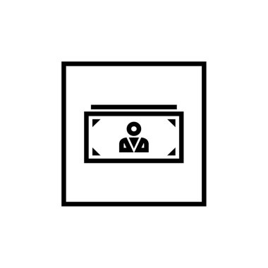 ID kart simgesi vektör illüstrasyonu