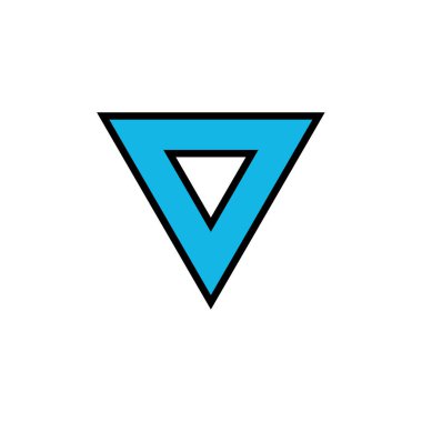 üçgen simgesi, vektör illüstrasyonu basit tasarım