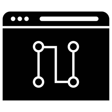 Web tarayıcı simgesi. Düz dizayn. Vektör illüstrasyonu. 