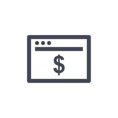 Web tarayıcı simgesi. Düz dizayn. Vektör illüstrasyonu. 