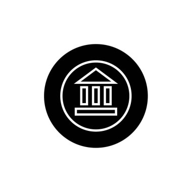 Banka simgesi, vektör illüstrasyonu