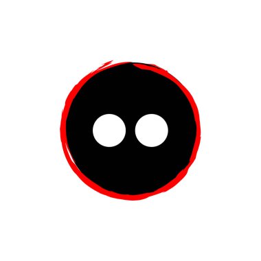 Flickr logosu, görüntü sunucu ve video sunucu servisi ve çevrimiçi topluluk, vektör illüstrasyonu