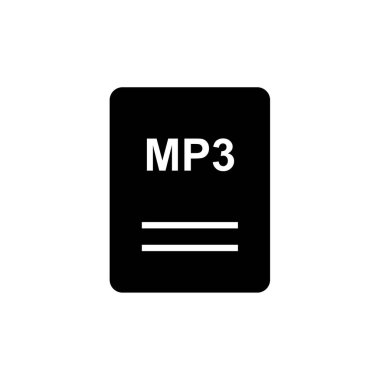 mp3 dosya biçimi vektör illüstrasyonu