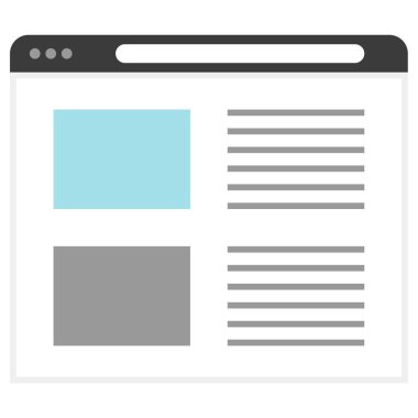 Tarayıcı. Web simgesi basit illüstrasyon