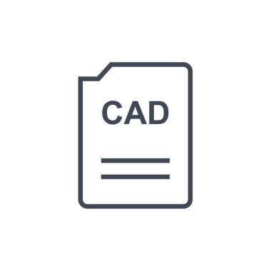 CAD dosya biçimi vektör illüstrasyonu