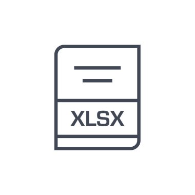 xlsx dosya biçimi simgesi, vektör illüstrasyonu basit tasarım