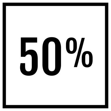% 50 web simgesi basit illüstrasyon