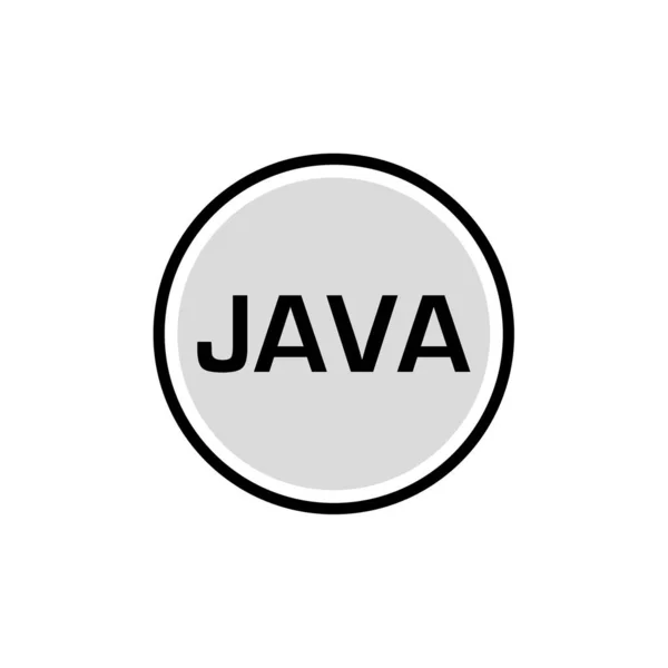 Java Icono Lenguaje Programación Diseño Ilustración Vectorial — Vector de stock