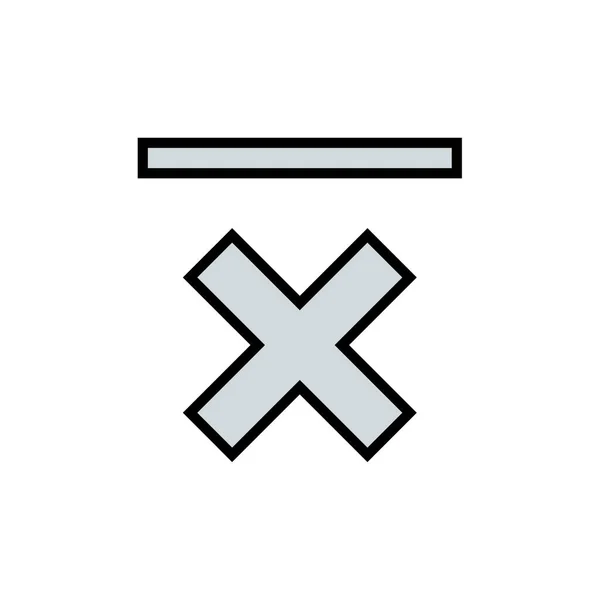 Stop Creative Design Cross Symbol Vector Icon Web Design — Stock Vector