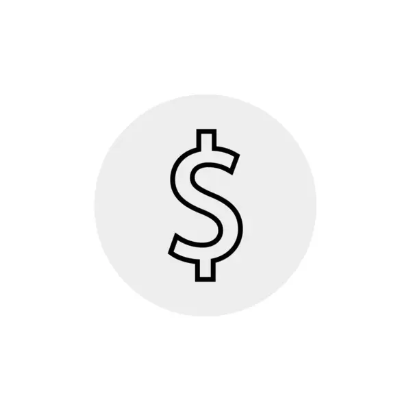 Jednoduchá Ilustrace Nápisu Peníze Grafická Ikona Dolaru — Stockový vektor