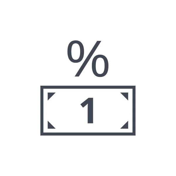 Símbolo Percentual Ilustração Web Simples — Vetor de Stock