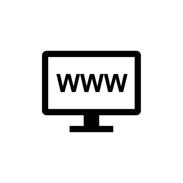 Website Web Icoon Eenvoudige Illustratie — Stockvector