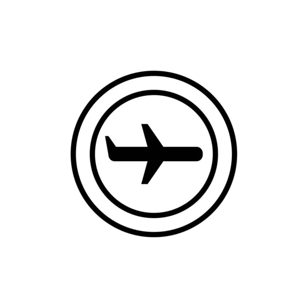 Flygplansikonen Vektor Illustration Design Logotyp Mall — Stock vektor