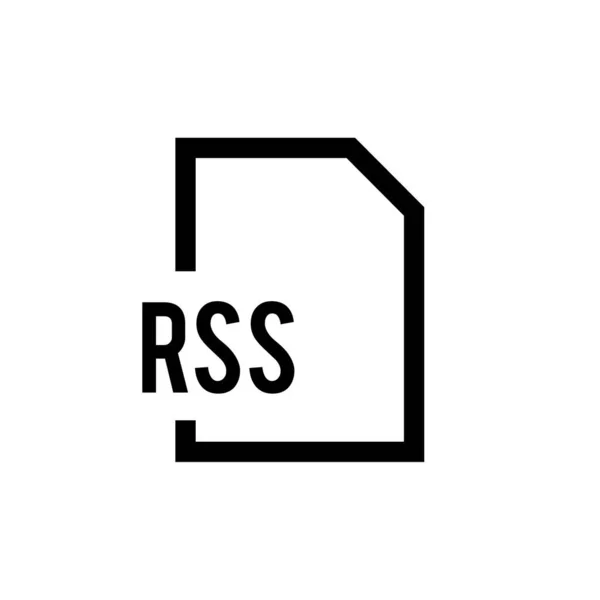 Rss Dateiformat Symbol Vektorillustration Einfaches Design — Stockvektor