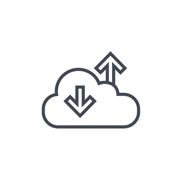 Ícone Dados Nuvem Ilustração Vetorial Simples — Vetor de Stock