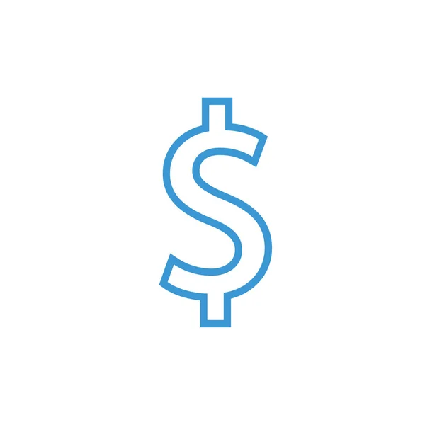 Απλή Απεικόνιση Των Ηπα Σύμβολο Χρήματα Εικονίδιο Γραφικού Δολαρίου — Διανυσματικό Αρχείο