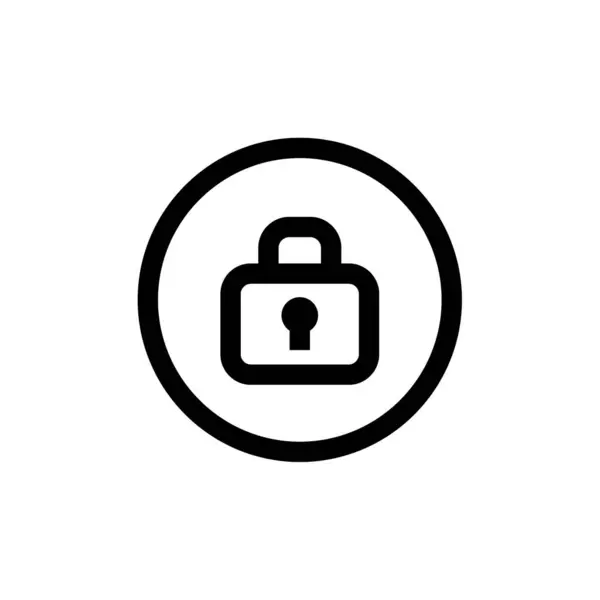 Icono Bloqueo Signo Vector Seguridad — Vector de stock