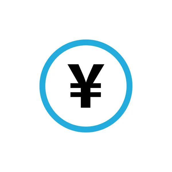 Yen Icon Vector Izolat Fundal Design Simbol Vector Plat — Vector de stoc