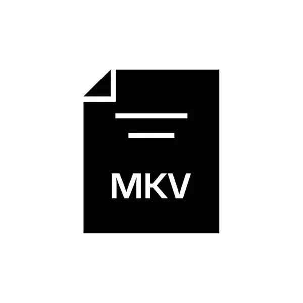 Illustration Vectorielle Icône Nom Fichier Mkv — Image vectorielle
