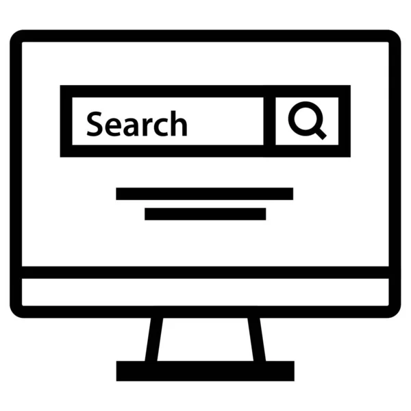 インターネット検索シンプルなアイコンベクトルイラスト — ストックベクタ