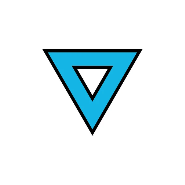 Ícone Triângulo Ilustração Vetorial Design Simples — Vetor de Stock