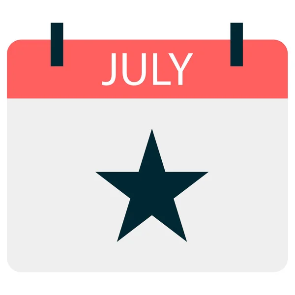 Ιούλιος Απλός Σχεδιασμός Εικονιδίου Ιστού — Διανυσματικό Αρχείο