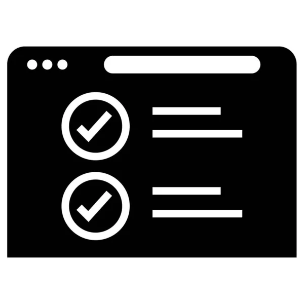 Checklist Web Icon Simple Illustration — Stock Vector