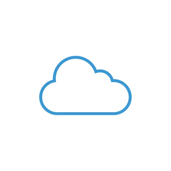 Ícone Dados Nuvem Ilustração Vetorial Simples —  Vetores de Stock