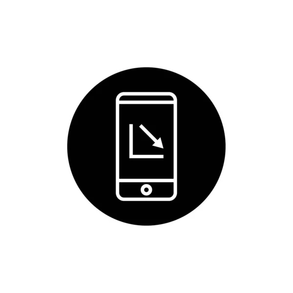 Smartfon Ikoną Telefonu Komórkowego Ilustracja Wektora — Wektor stockowy