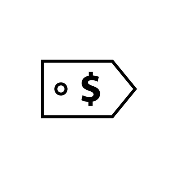 Dollar Teken Pictogram Vector Illustratie — Stockvector