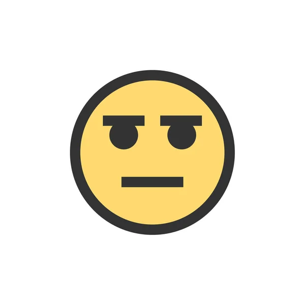 Emoji Ícone Plano Ilustração Vetorial — Vetor de Stock