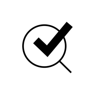 İşaret simgesini işaretle. Web için tik vektör simgelerinin basit çizimi