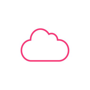 bulut simgesi, vektör illüstrasyonu