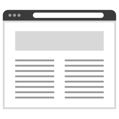 İnternet sitesi. Web simgesi basit illüstrasyon 