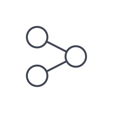 Sosyal ağ vektör simgesi. İnce çizgi işareti. izole edilmiş sınır sembolü çizimi