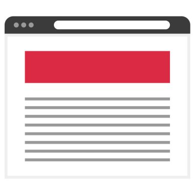 Tarayıcı. Web simgesi basit illüstrasyon