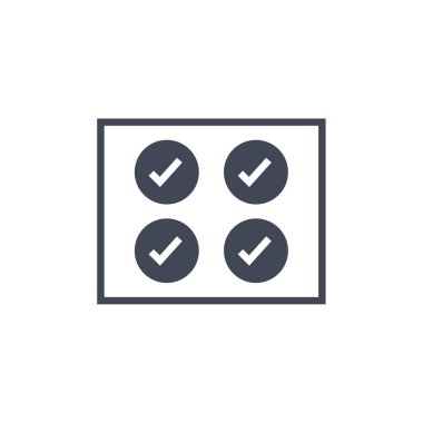 İşaretleme simgesi vektör illüstrasyonunu kontrol et