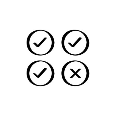 İşaret simgesini işaretle. vektör illüstrasyonu