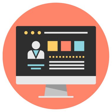 Kullanıcı profil simgesi vektör resimleme arkaplanı 