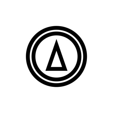 Soyut çokgen geometrik şekil simgesi, vektör illüstrasyonu