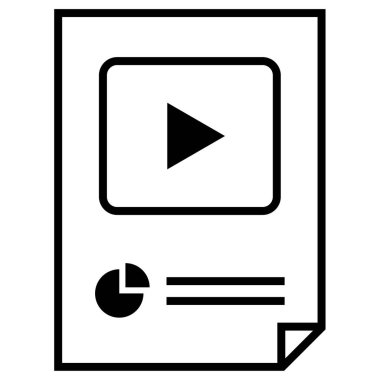 Çokluortam Simgesi, vektör illüstrasyonu