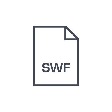 swf dosya uzantısı vektör illüstrasyonu. 