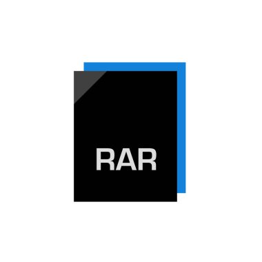 rar dosya uzantısı vektör illüstrasyonuName. 