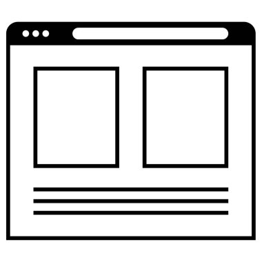 Kablo çerçevesi. Web simgesi basit illüstrasyon