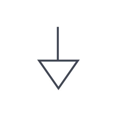 ok aşağı simge vektör illüstrasyonu