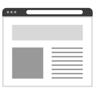 İnternet tarayıcı sayfası. ui ux 'nun basit tasarımı  