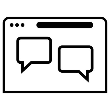 Sohbet mesajı vektör illüstrasyonu 